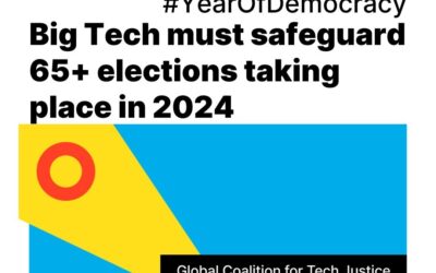 Campanha global alerta: big techs não estão prontas para  eleições em 65 países no ano que vem